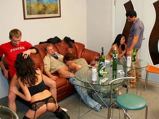 Amazingly scorching college girls romp in the kitchen