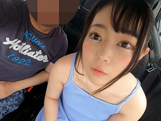 Diminutive & kawaii Osaka teenage gives a gargle-job & hand job while driving
