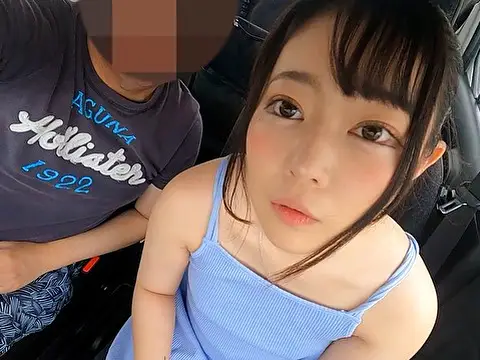 Diminutive & kawaii Osaka teenage gives a gargle-job & hand job while driving
