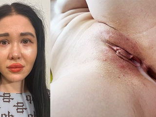 Bashful dark-hued-haired teen teenager gets her taut fuckholes ravaged rock-hard until she's soaked in jism on the couch