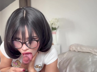 Watch how this Brazilian MILF gets her tight pussy destroyed by my big pecker in BASHFUL Anime Doll