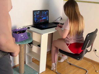 Stepdaughter gets smashed rock-hard after college with a warm jizz shot