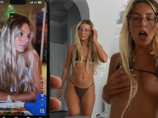 See me get caught by my stepbrother and get a torrid internal ejaculation in my homemade Tik Tok movie