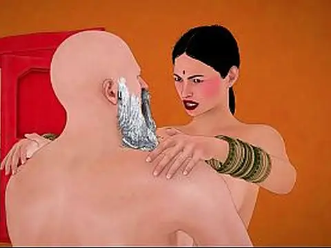Mature Bhabhi hooks up with her dad-in-law in a 3D hentai game with busty boobs and curvy body